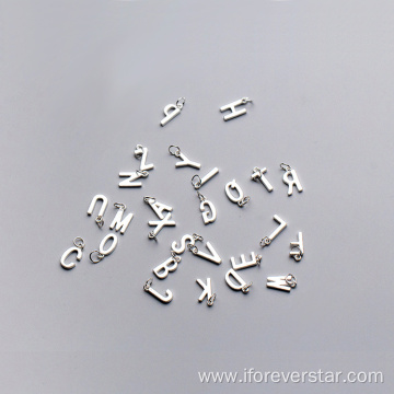 Sterling Silver Pendant Setting Letters A-Z Alphabet Pendant